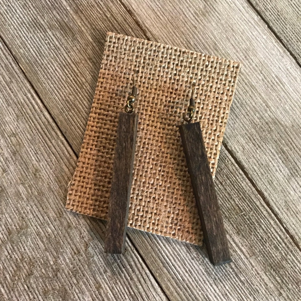 Wood Earrings handmade Boho